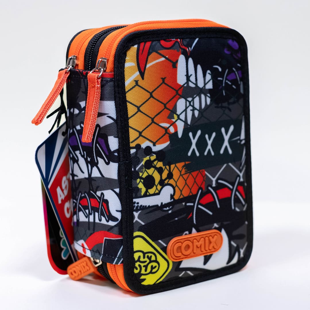 Astuccio 3 zip Comix Bright